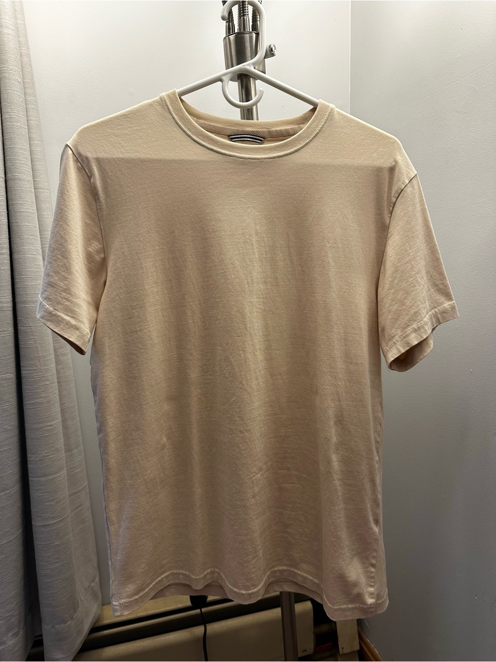 Men's Short Sleeve Crewneck T-Shirt in Light Cream